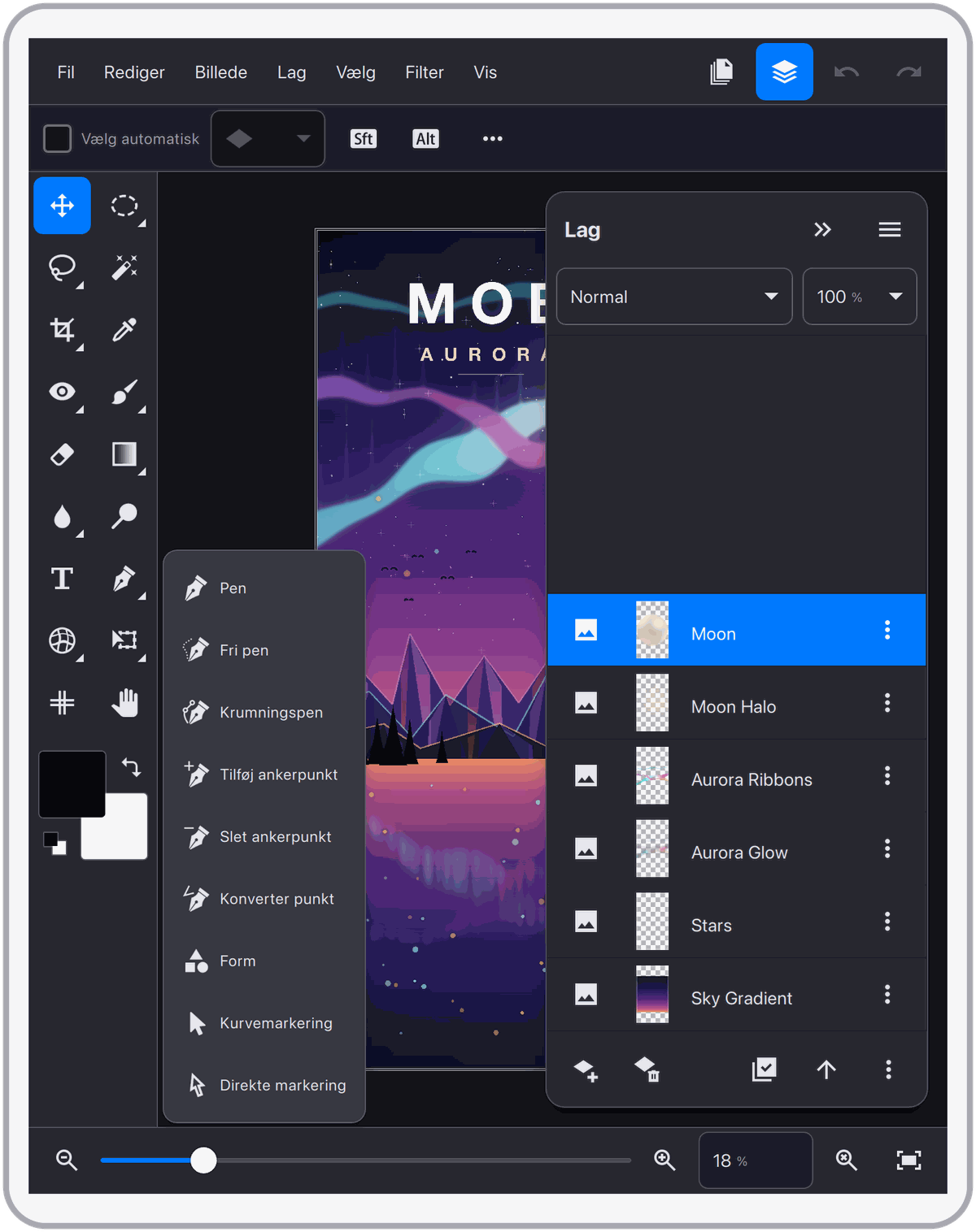 Layout i desktopstil på iPad