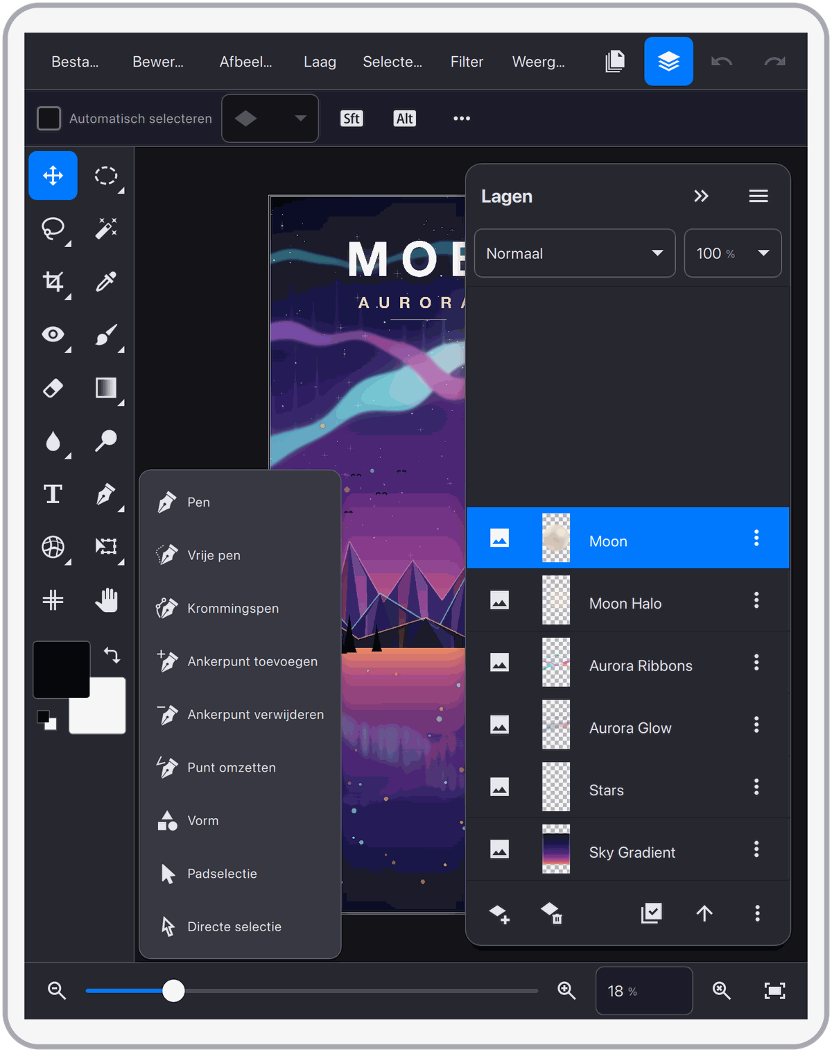Desktopachtige lay-out op de iPad