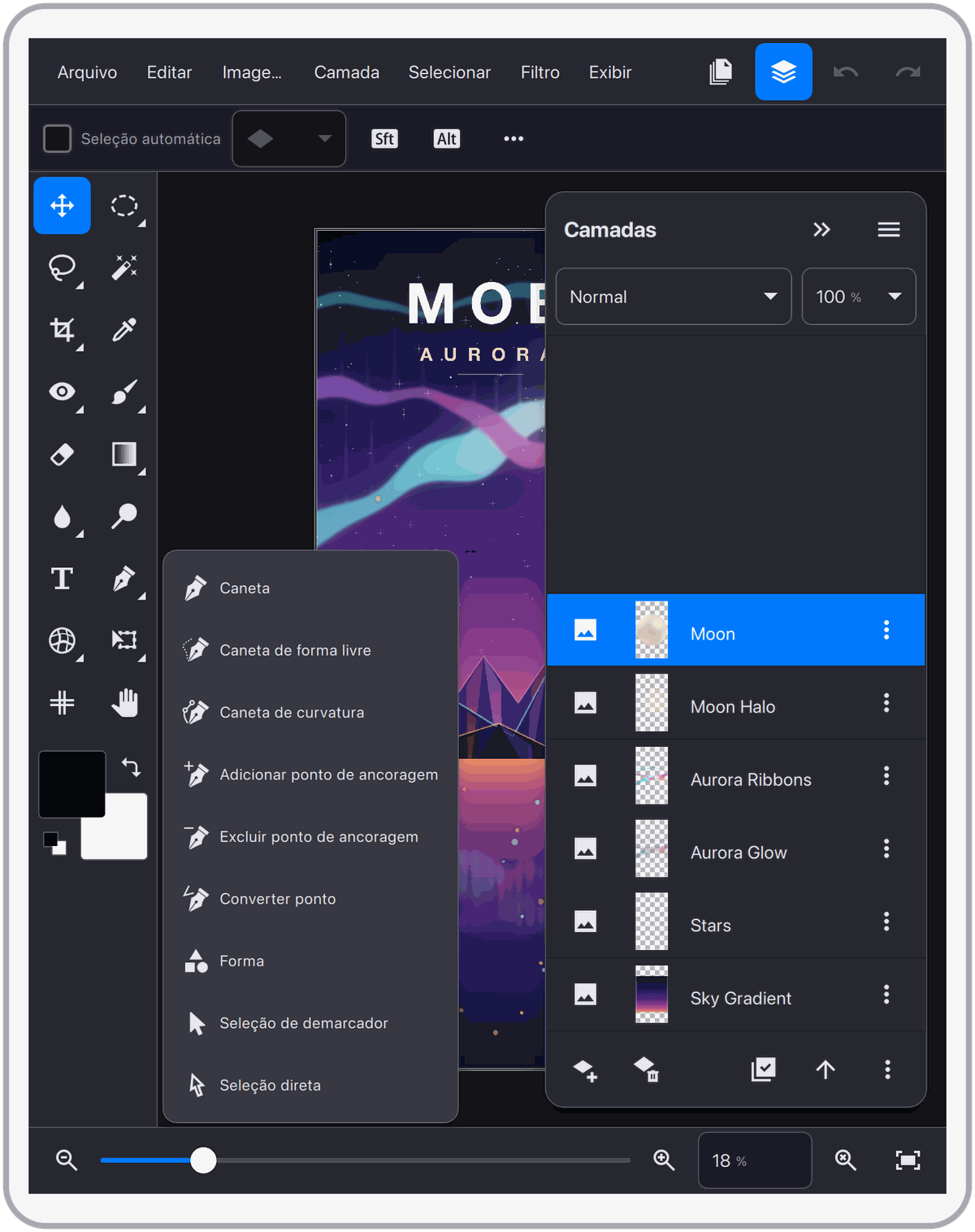Disposição ao estilo desktop no iPad