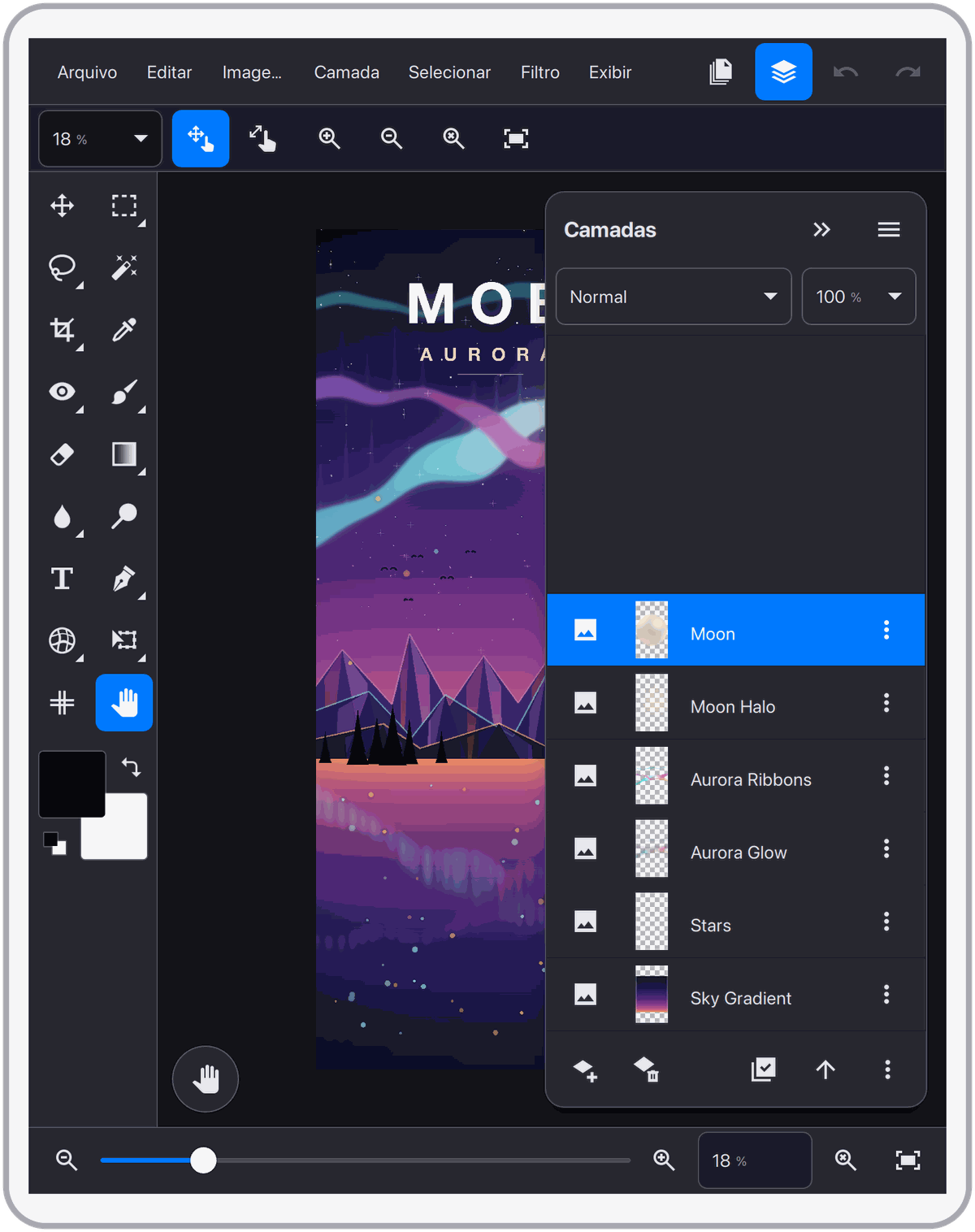Disposição ao estilo desktop no iPad